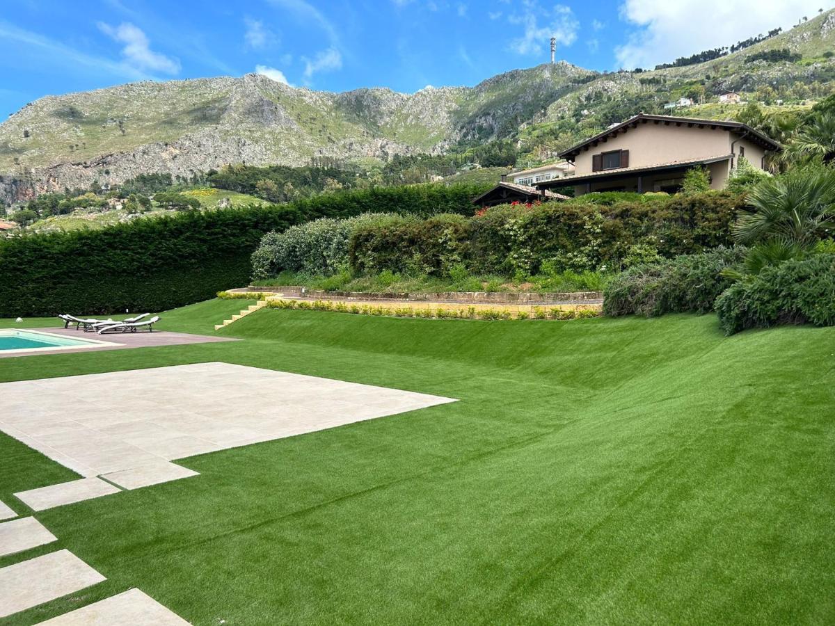 Villa Siciliana Con Piscina E Vista Panoramica Sul Mare Borgetto Exterior foto