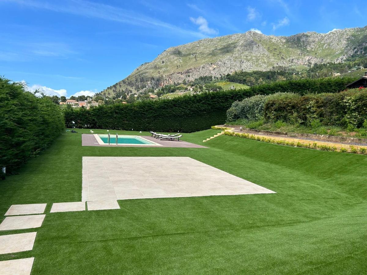 Villa Siciliana Con Piscina E Vista Panoramica Sul Mare Borgetto Exterior foto