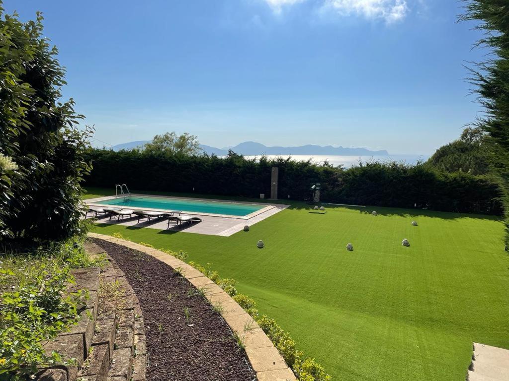 Villa Siciliana Con Piscina E Vista Panoramica Sul Mare Borgetto Exterior foto