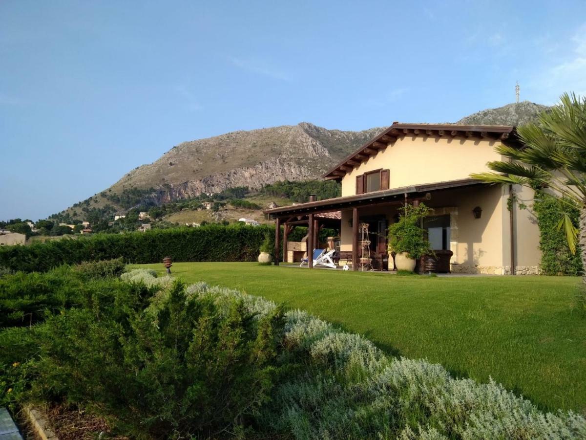 Villa Siciliana Con Piscina E Vista Panoramica Sul Mare Borgetto Exterior foto